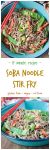 Soba Noodle Stir Fry - vegan | gluten free | dairy free | oil free | quick and easy | weeknight dinner | meatless | vegetarian | 15 minute recipe | soba noodles | snow peas | red peppers