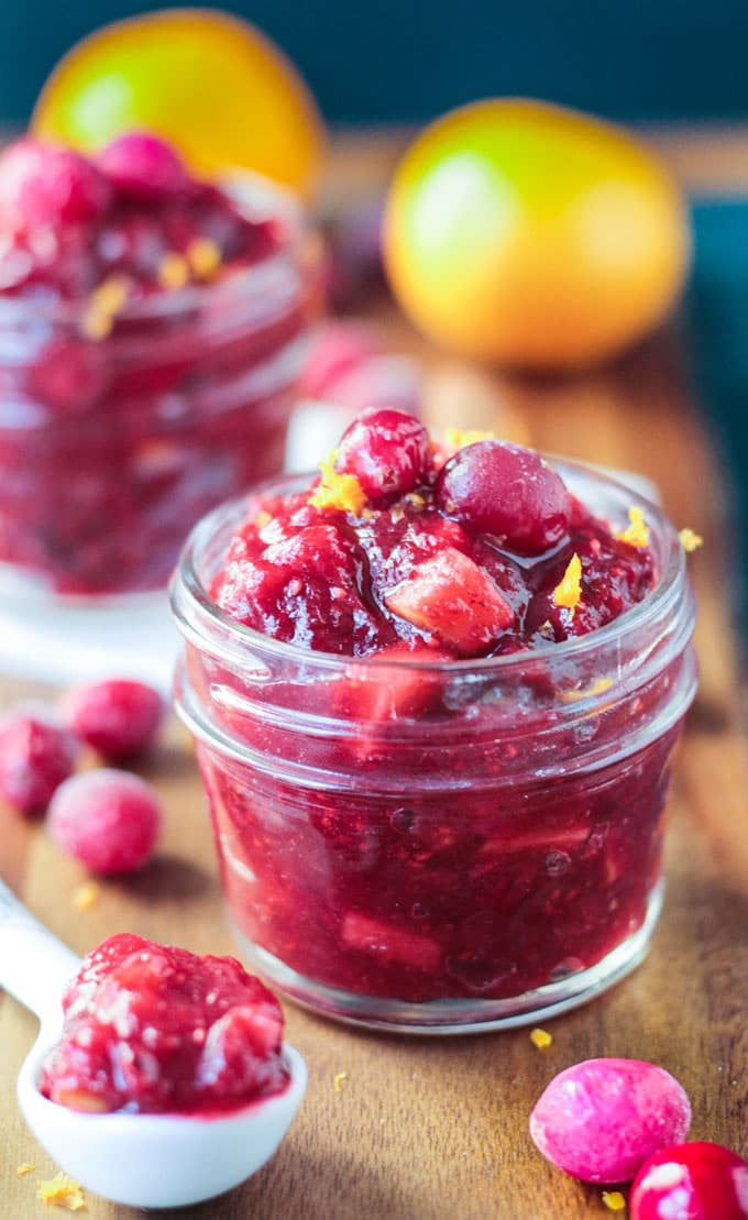 Maple Cinnamon Cranberry Pear Sauce