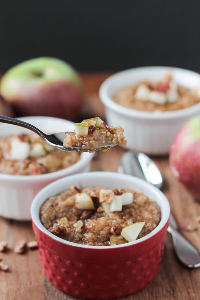 Apple Pie Spiced Mixed Grain Hot Breakfast Cereal