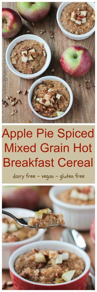 Apple Pie Spiced Mixed Grain Hot Breakfast Cereal 