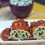 two lasagna rollups on a plate