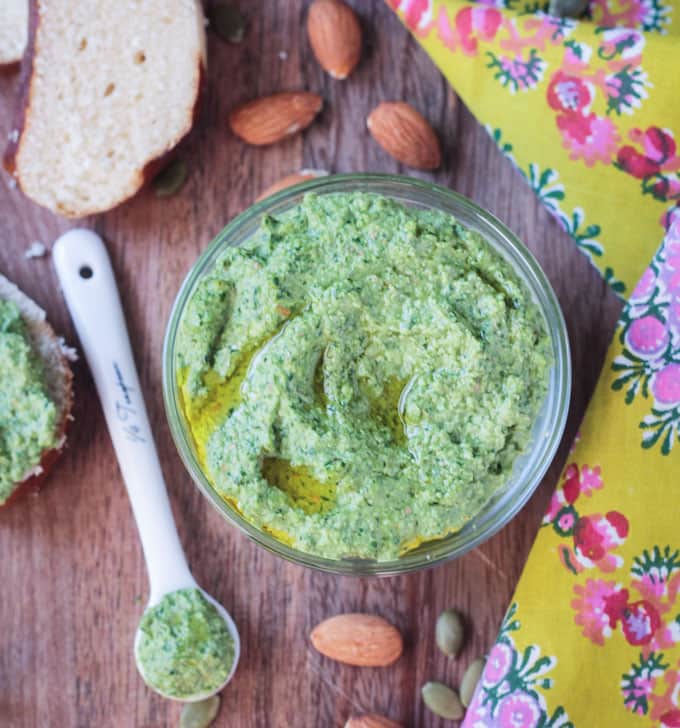 Mixed Greens Almond and Pepita Pesto Veggie Inspired