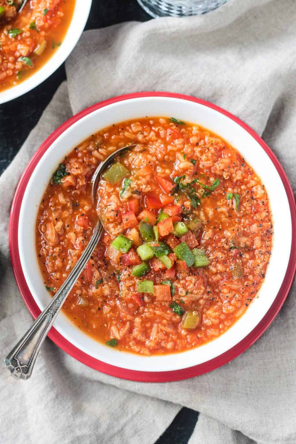 Vegan Stuffed Pepper Soup Veggie Inspired