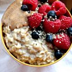 bowl of oatmeal with fresh fruit
