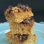 stack of 3 snack bars with chocolate chips