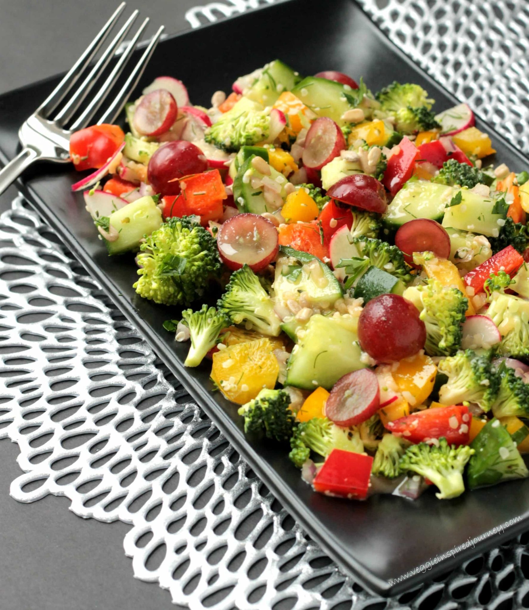 Raw Veggie Chopped Salad (Oil Free) Veggie Inspired