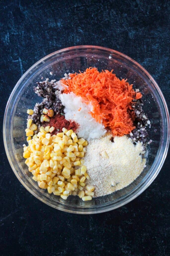 Recipe ingredients in a mixing bowl.