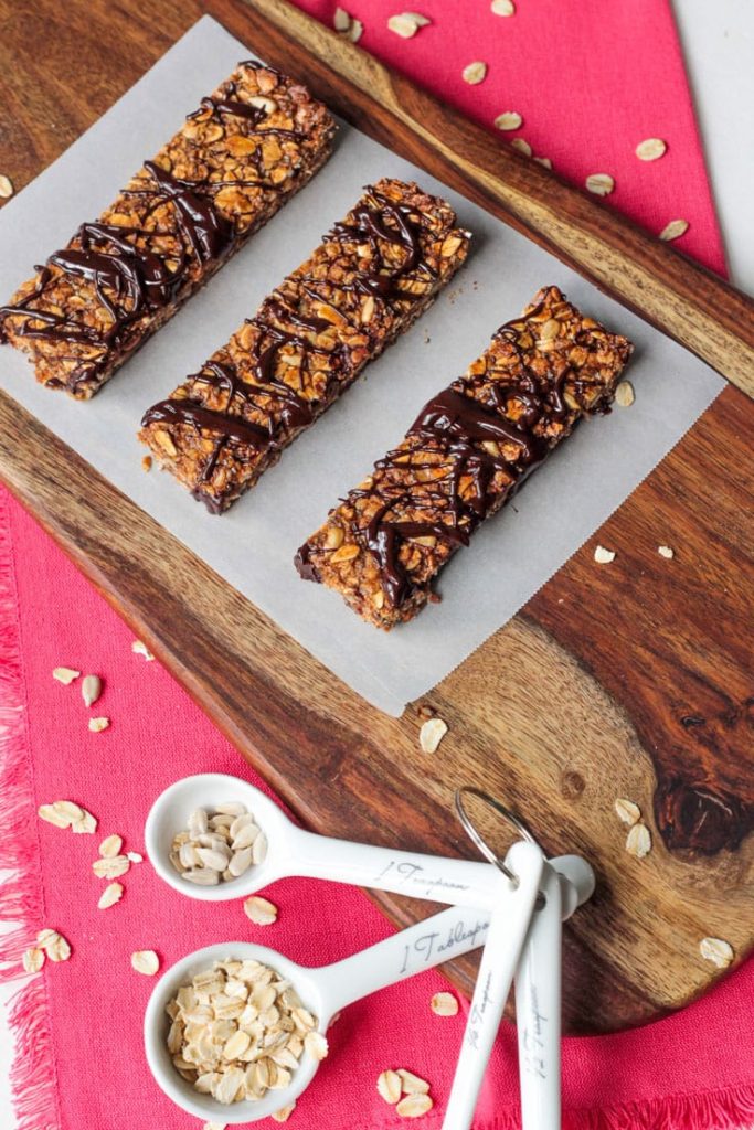 Tahini Dark Chocolate Vegan Granola Bars