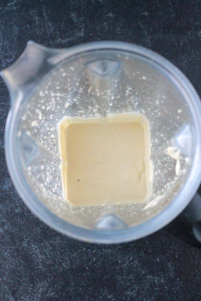 Recipe ingredients blended until creamy and smooth.