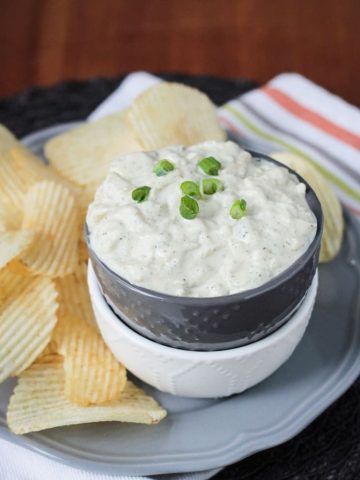 Vegan French Onion Dip with Dill