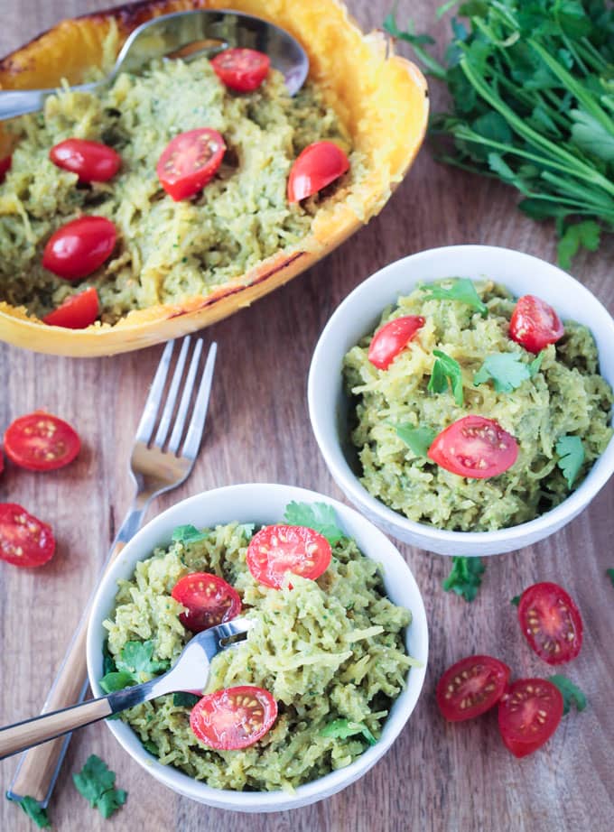 Pesto Spaghetti Squash