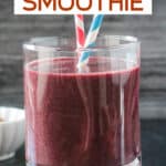 Coconut water smoothie in a glass.