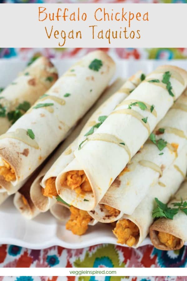 Buffalo Chickpea Vegan Taquitos Veggie Inspired