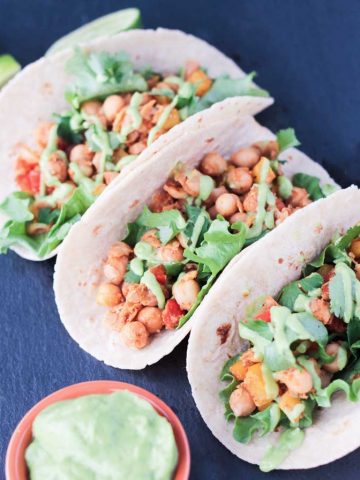 15 Minute Bell Pepper & Chickpea Tacos