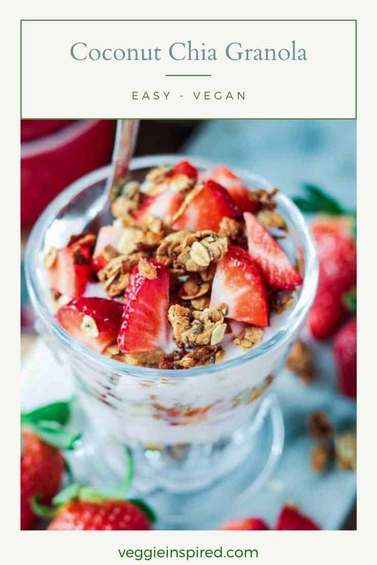 OilFree Coconut Chia Seed Granola (Gluten Free) Veggie Inspired
