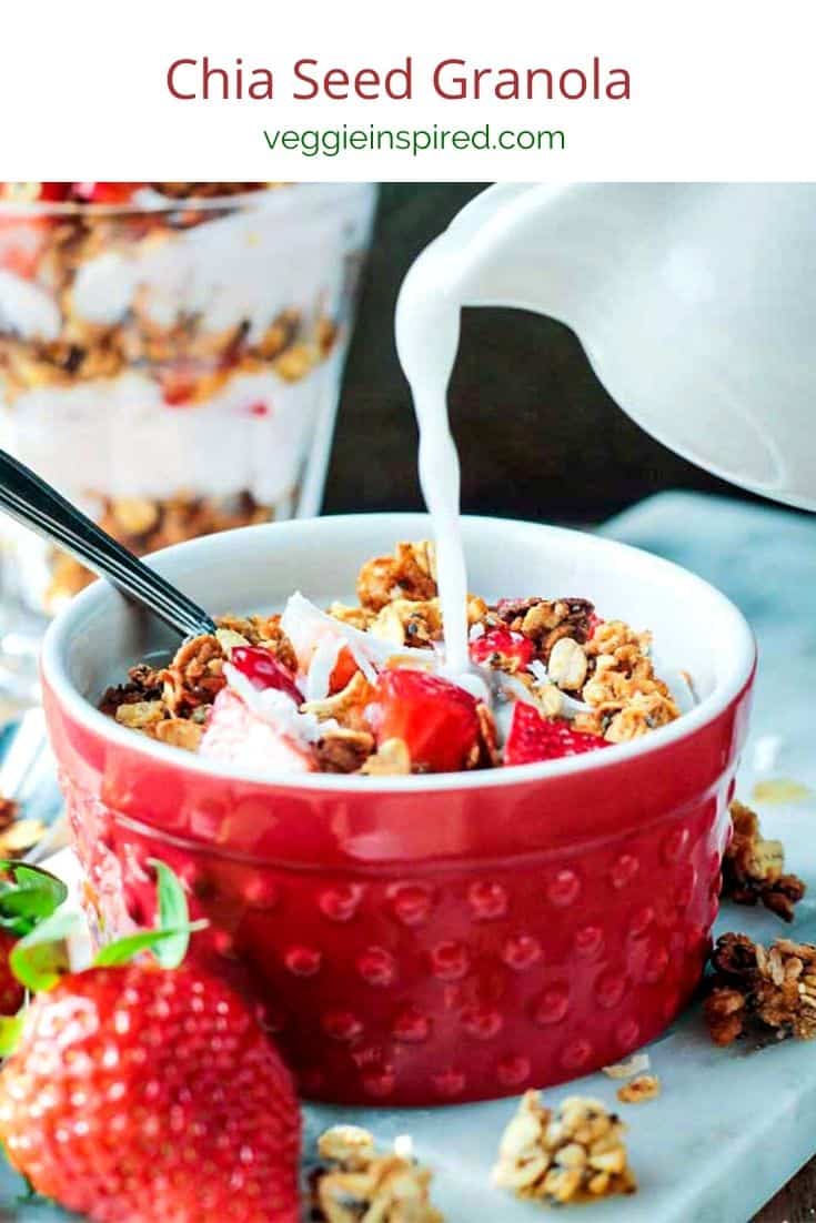 OilFree Coconut Chia Seed Granola (Gluten Free) Veggie Inspired