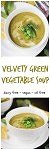 2-photo collage of Green Vegetable Soup