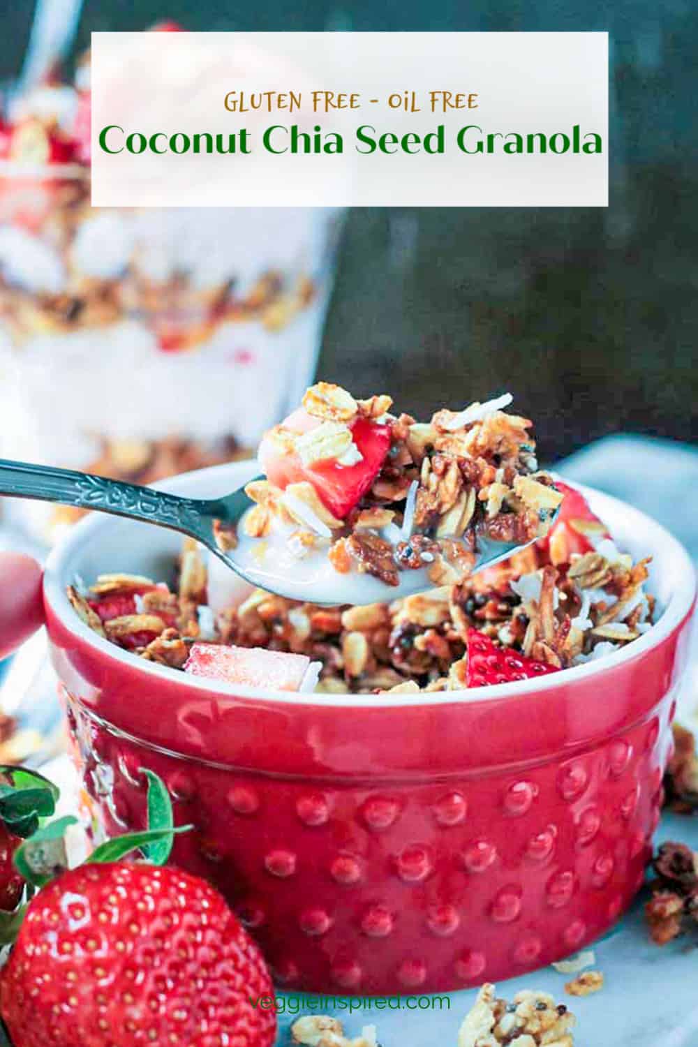 OilFree Coconut Chia Seed Granola (Gluten Free) Veggie Inspired