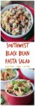 Southwest Black Bean Pasta Salad - the perfect flavorful salad for all your summer BBQ's. It's super creamy with just a bit of a kick from jalapeño blended into the dairy free, oil free dressing. All of your favorite Mexican flavors packed inside a healthy pasta salad. Bring it to any party or potluck and don't plan on bringing any leftovers home!