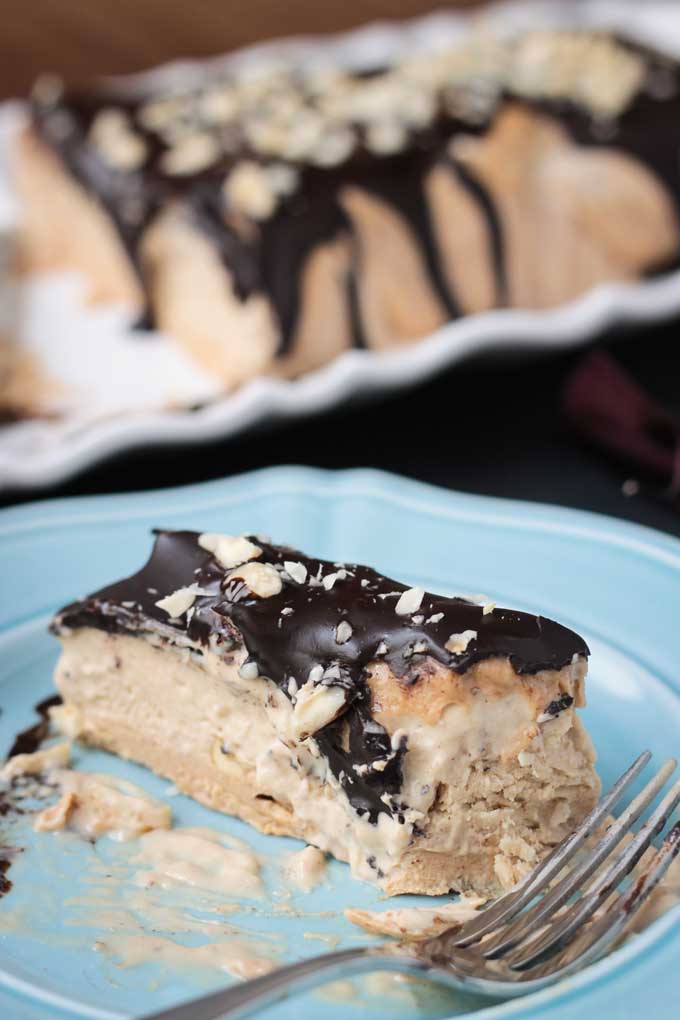 Caramel Peanut Vegan Ice Cream Cake