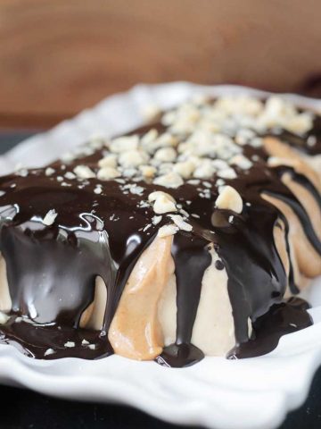 Caramel Peanut Vegan Ice Cream Cake