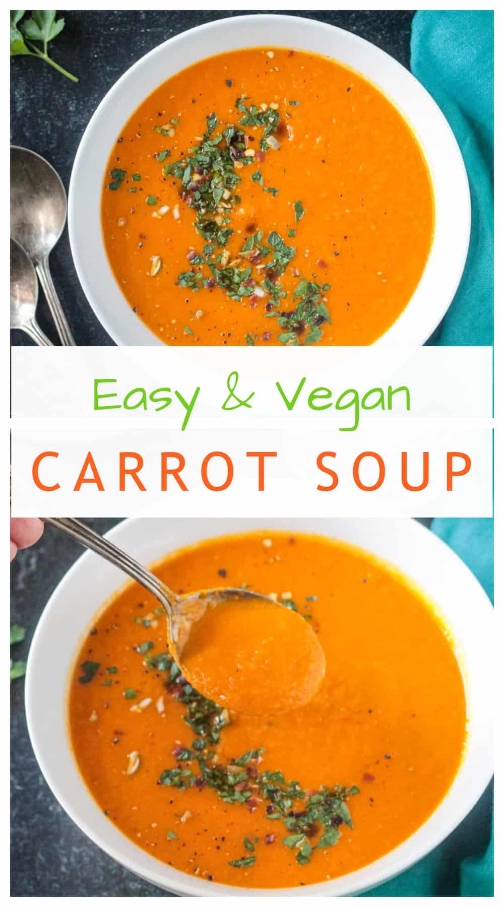 Vegan Carrot Soup (Gluten Free!) ~ Veggie Inspired