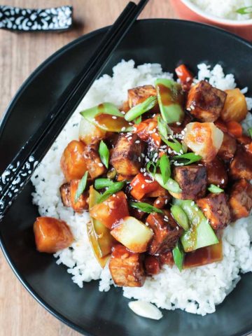 Pineapple Stir Fry w/ Baked Tofu