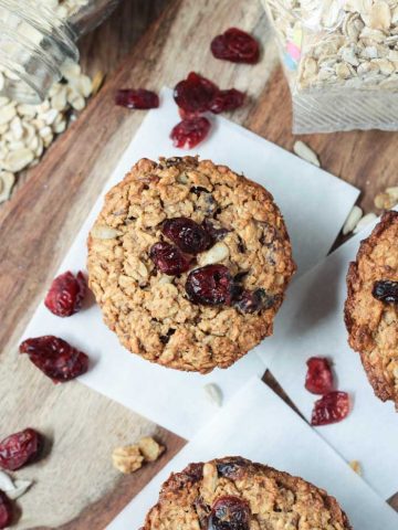 Cranberry-Baked-Oatmeal-Muffins