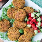 Baked Red Lentil Quinoa Fritters