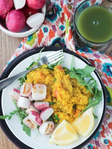 Quinoa Power Breakfast w/ Roasted Radishes