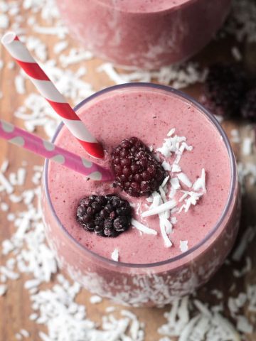 Coconut Blackberry Smoothie