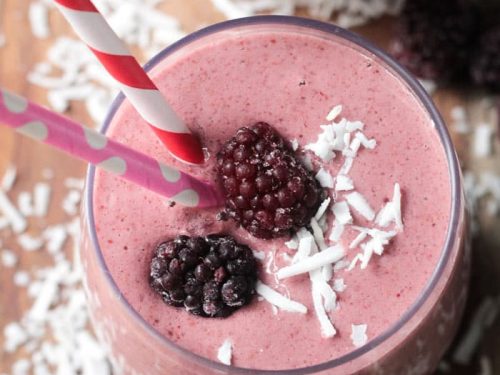 Coconut Blackberry Smoothie Dairy Free Veggie Inspired