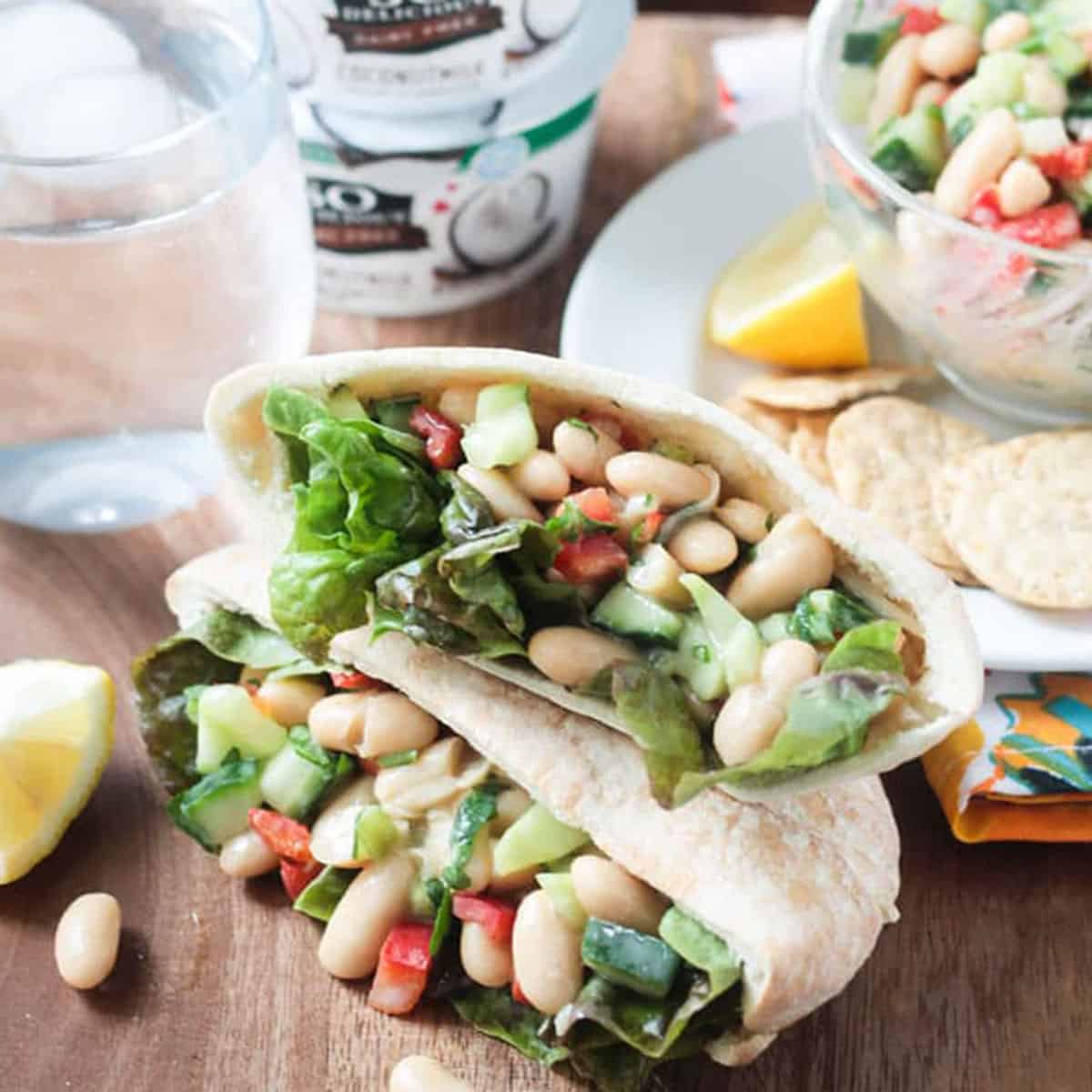 Quick and Easy White Bean Salad (Vegan, Gluten Free, 5 minute recipe!)