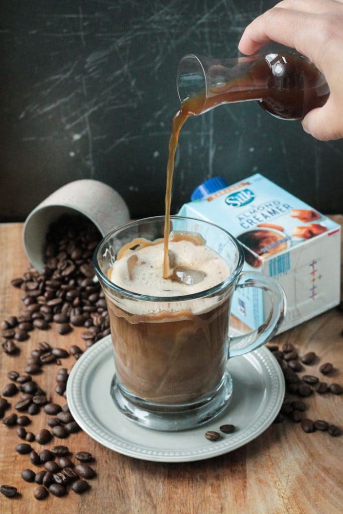 Homemade Iced Caramel Macchiato Veggie Inspired