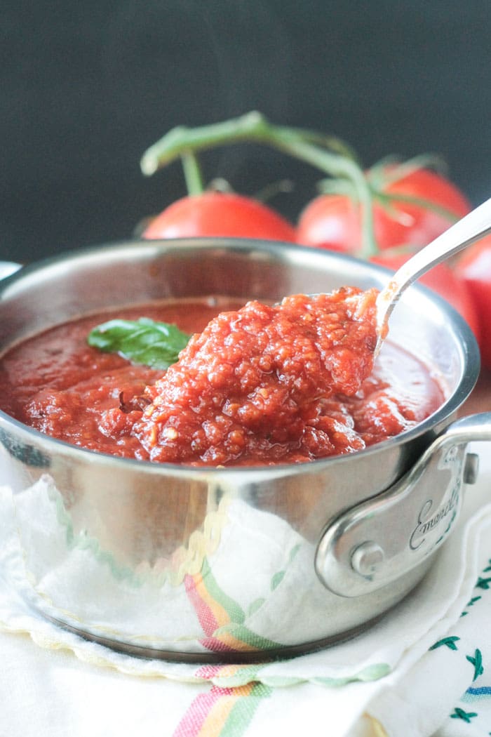 Quick and Easy Spicy Marinara Sauce (Oil Free!) ~ Veggie Inspired