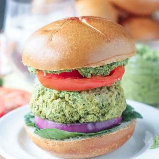 Spinach Artichoke White Bean Burgers