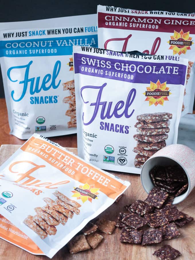 4 packages of Foodie Fuel Snack Crackers