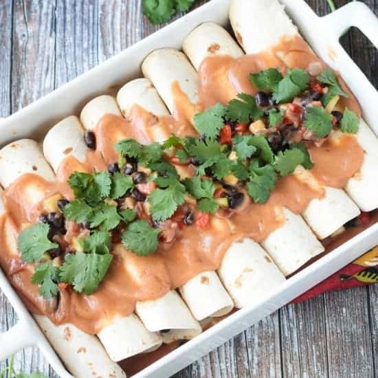 Black Bean Vegan Enchiladas