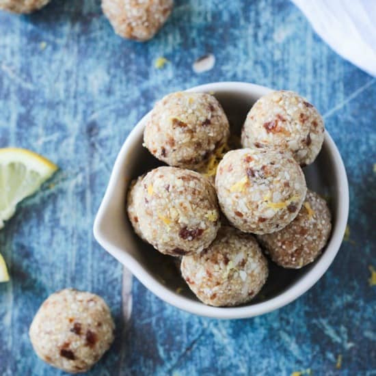 Lemon Coconut Cashew Date Balls Veggie Inspired