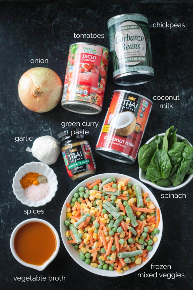 Vegan Green Curry Vegetables with Chickpeas Veggie Inspired