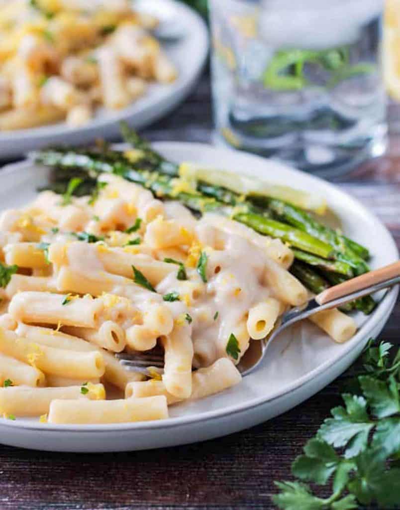 Creamy Vegan White Sauce Pasta Nut Free Veggie Inspired