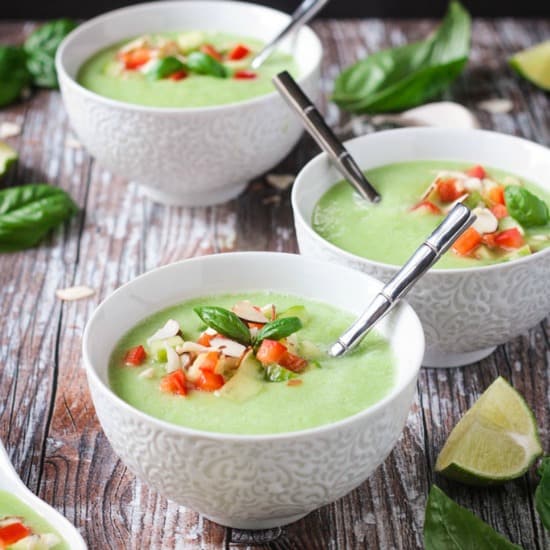 Cold Cucumber Soup (Dairy Free, Gluten Free, Vegan) ~ Veggie Inspired