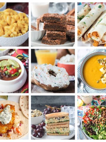 Collage of the best vegan recipes on veggie inspired.