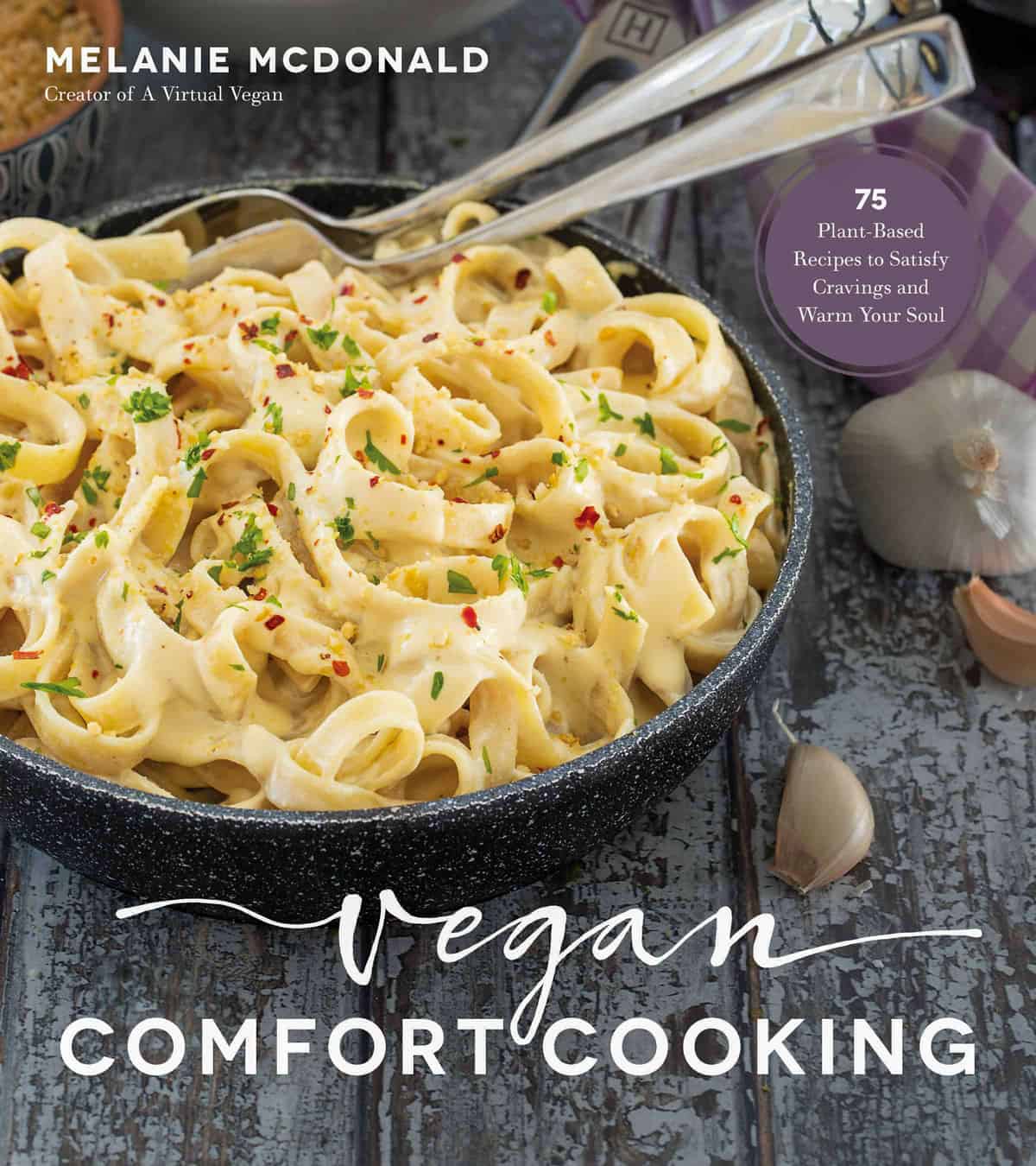 Vegan Comfort Cooking cookbook cover.