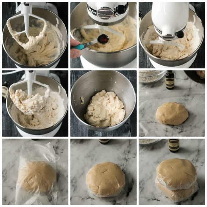 Step by step photos of how to make the kolaczki dough