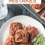 Pile of vegan polish mistakes on a plate.