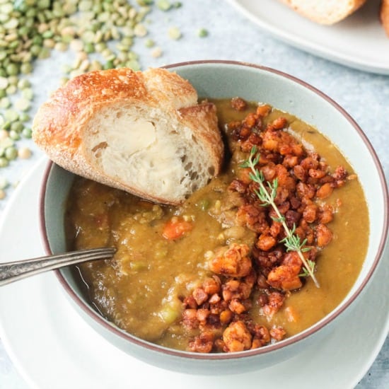 Instant Pot Vegan Split Pea Soup ~ Veggie Inspired