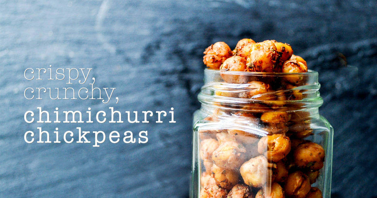 roasted chickpeas in a glass jar