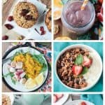 6-photo collage of breakfast recipes.