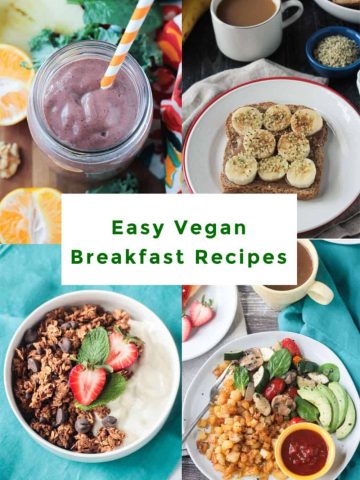 Plant Based Breakfast Recipes image for pinterest